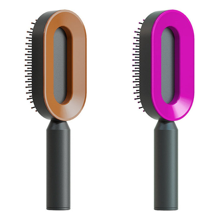 Self Cleaning Hair Brush For Women One-