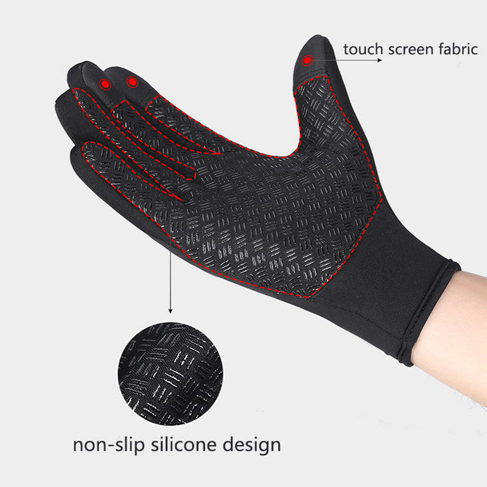 Winter Gloves Touch Screen Riding Motorcycles Gloves With Fleece