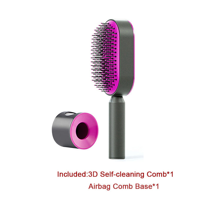 Self Cleaning Hair Brush For Women One-