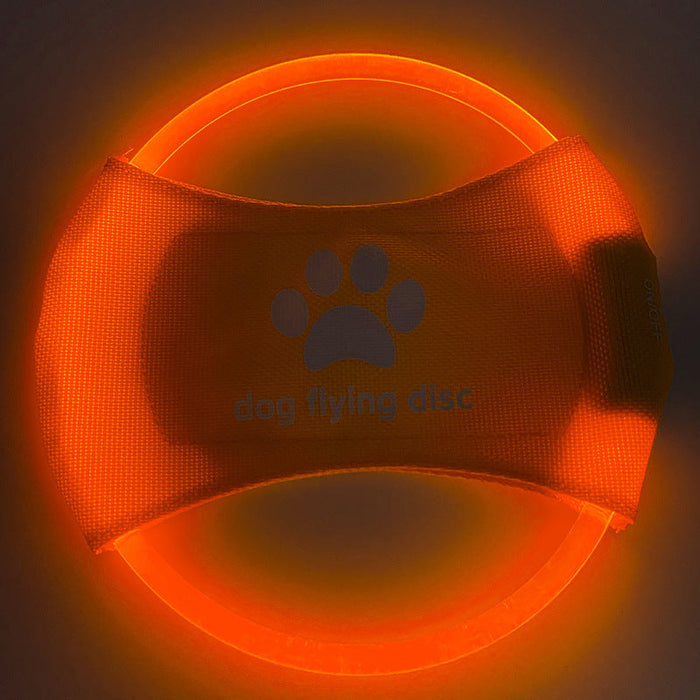 Dog Flying Discs Light Glowing LED Luminous Train