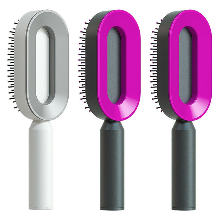 Self Cleaning Hair Brush For Women One-