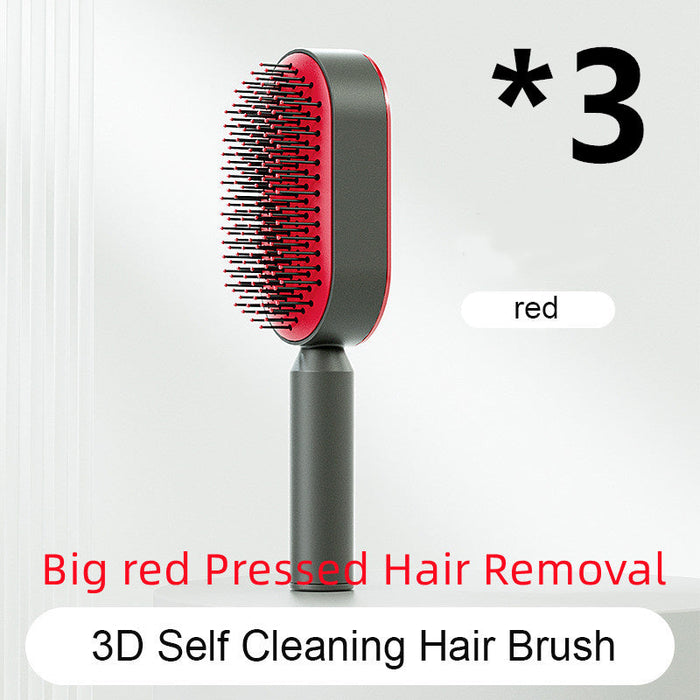 Self Cleaning Hair Brush For Women One-