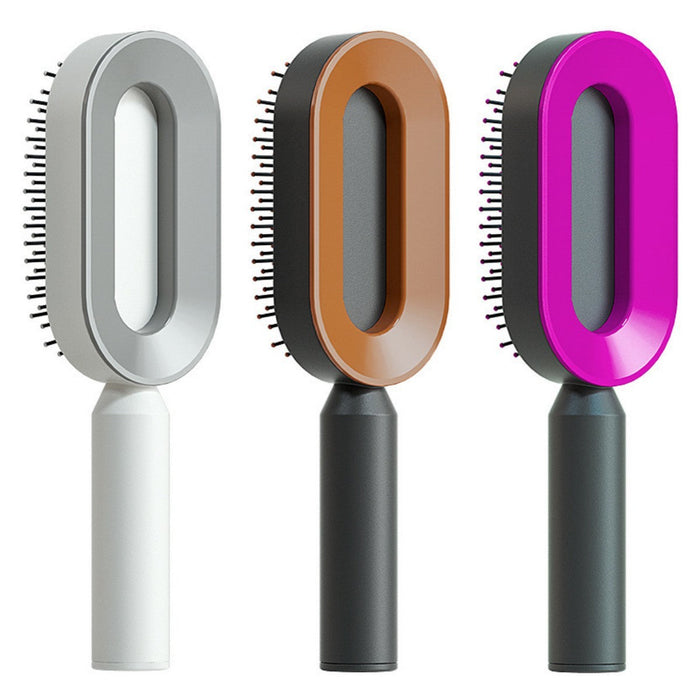 Self Cleaning Hair Brush For Women One-