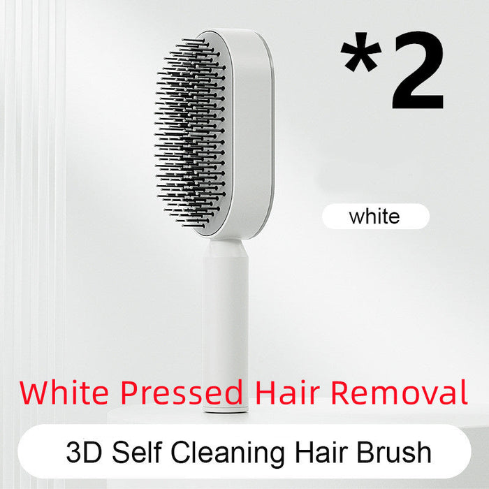 Self Cleaning Hair Brush For Women One-