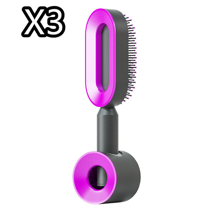 Self Cleaning Hair Brush For Women One-