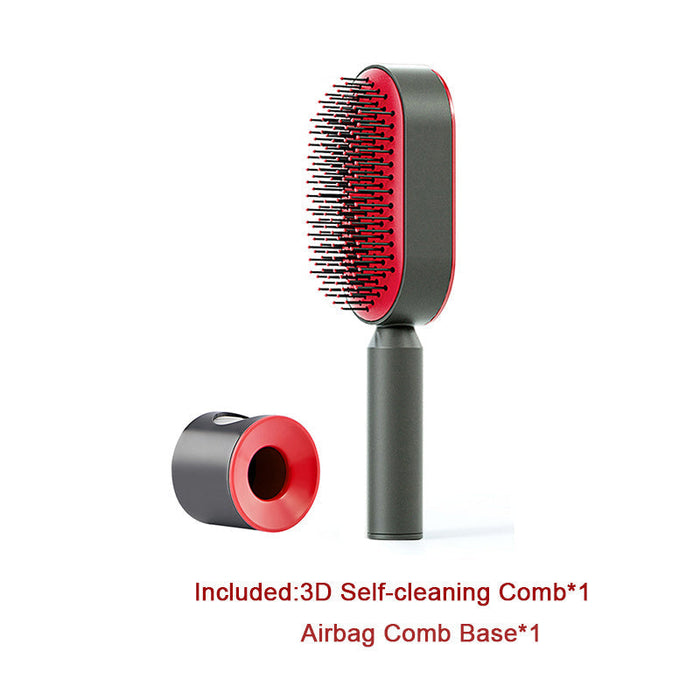 Self Cleaning Hair Brush For Women One-