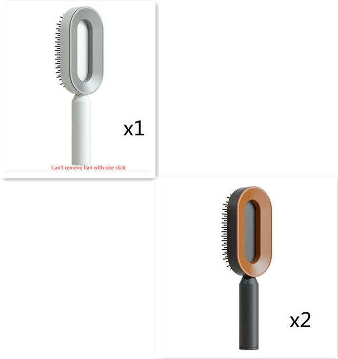 Self Cleaning Hair Brush For Women One-