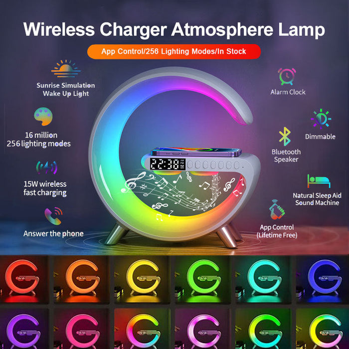 New Intelligent G Shaped LED Lamp Bluetooth Speake Wireless Charger