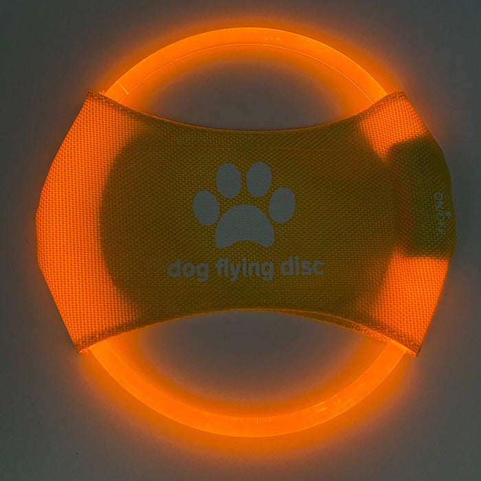 Dog Flying Discs Light Glowing LED Luminous Train