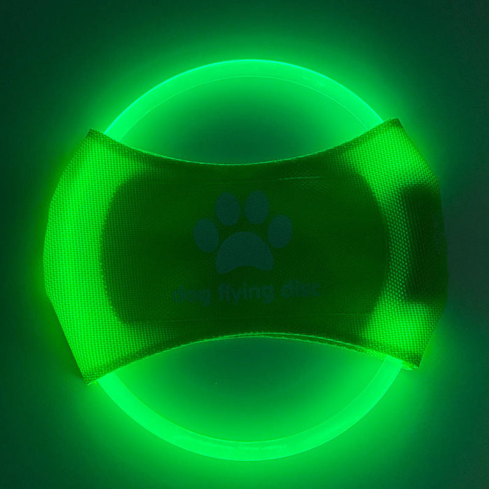 Dog Flying Discs Light Glowing LED Luminous Train