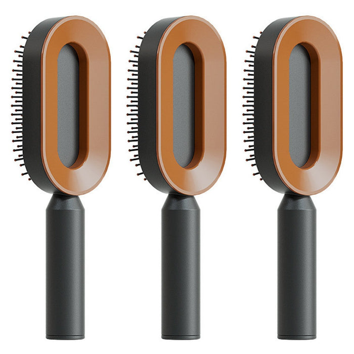 Self Cleaning Hair Brush For Women One-