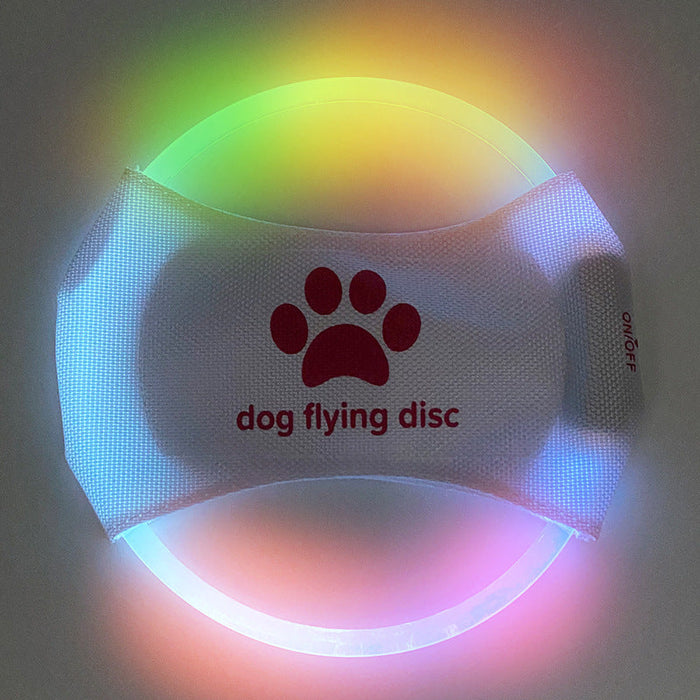 Dog Flying Discs Light Glowing LED Luminous Train