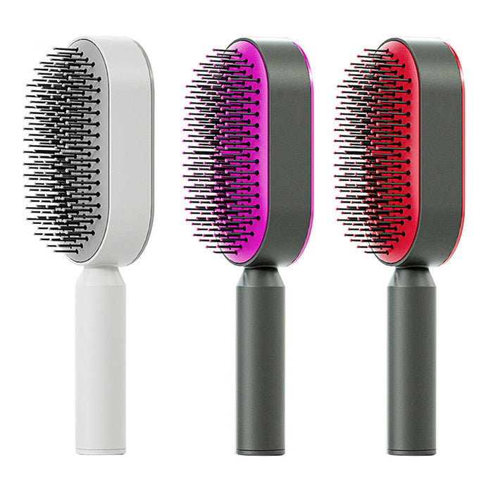 Self Cleaning Hair Brush For Women One-