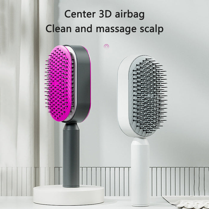 Self Cleaning Hair Brush For Women One-