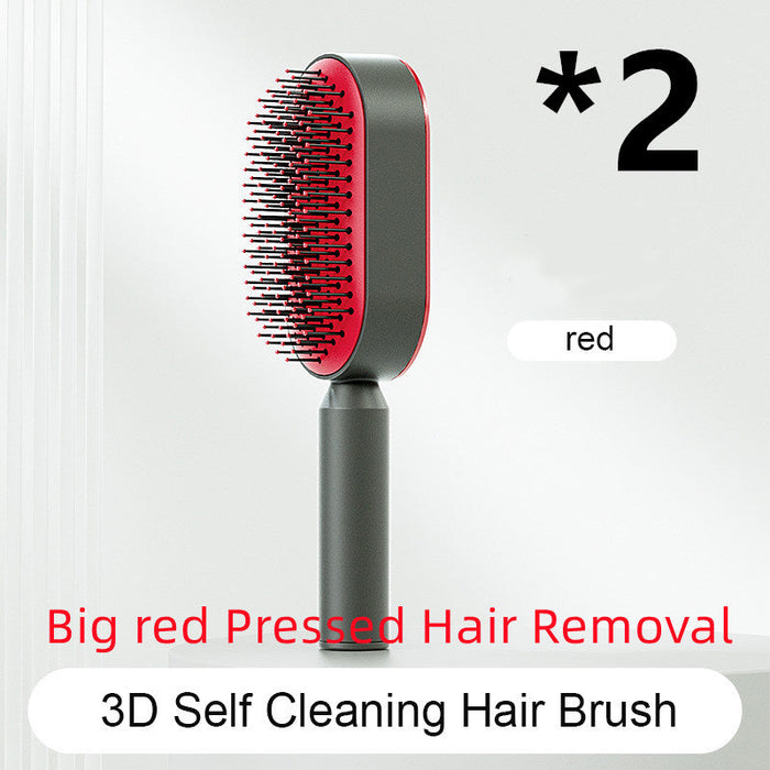 Self Cleaning Hair Brush For Women One-