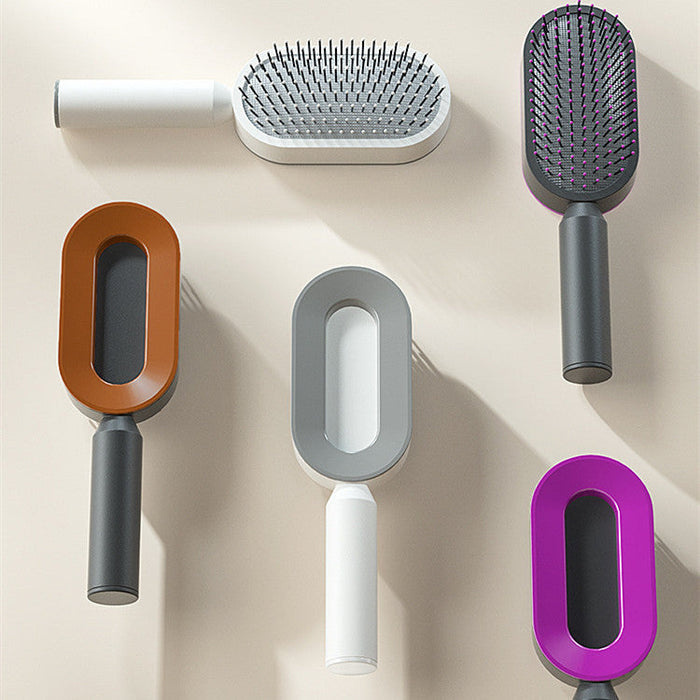 Self Cleaning Hair Brush For Women One-