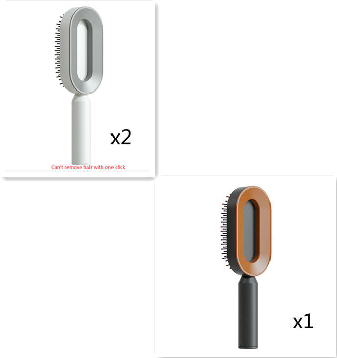 Self Cleaning Hair Brush For Women One-