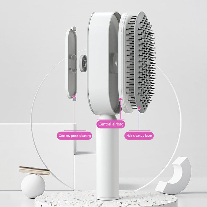 Self Cleaning Hair Brush For Women One-