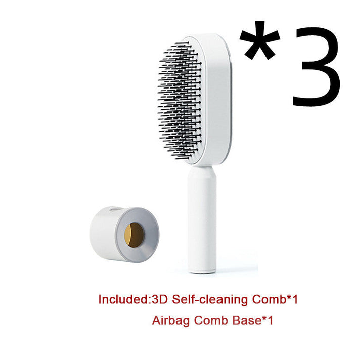 Self Cleaning Hair Brush For Women One-