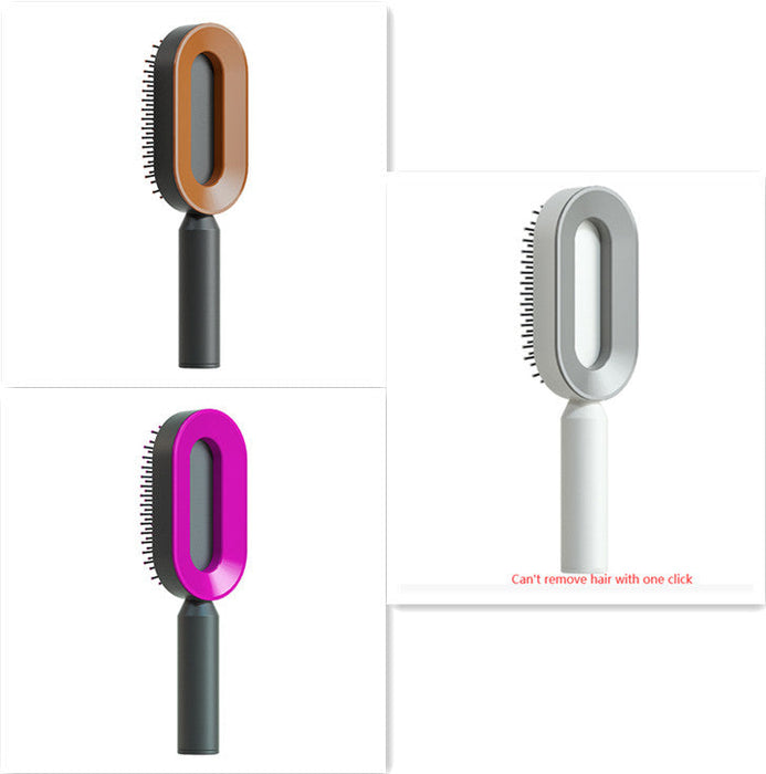 Self Cleaning Hair Brush For Women One-