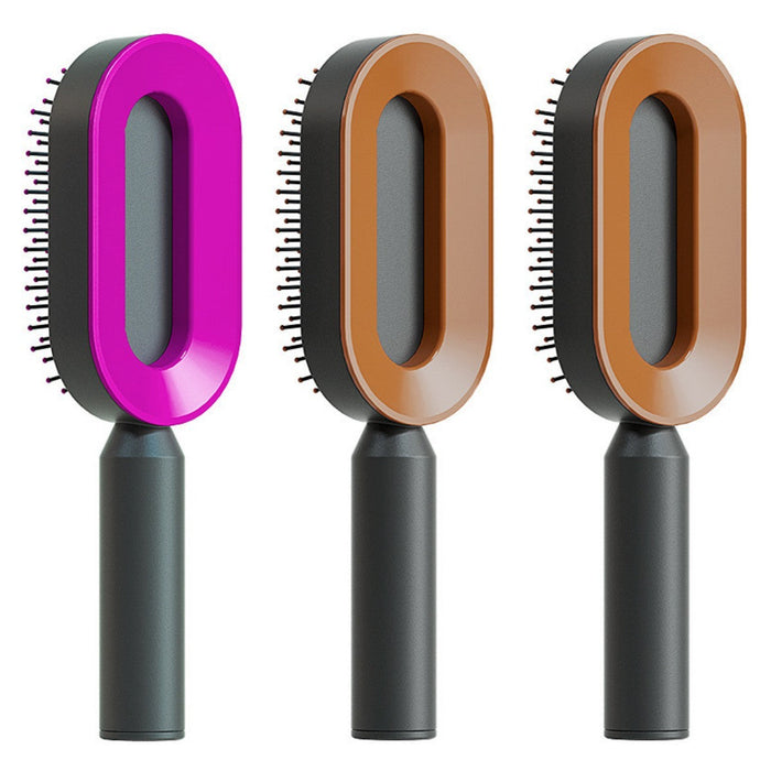 Self Cleaning Hair Brush For Women One-