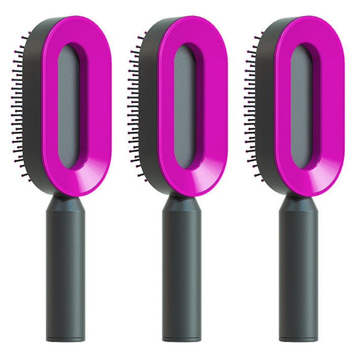 Self Cleaning Hair Brush For Women One-