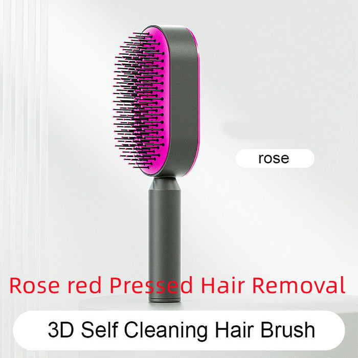 Self Cleaning Hair Brush For Women One-