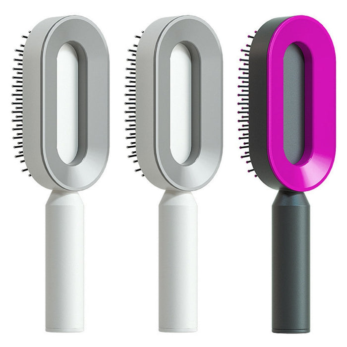 Self Cleaning Hair Brush For Women One-