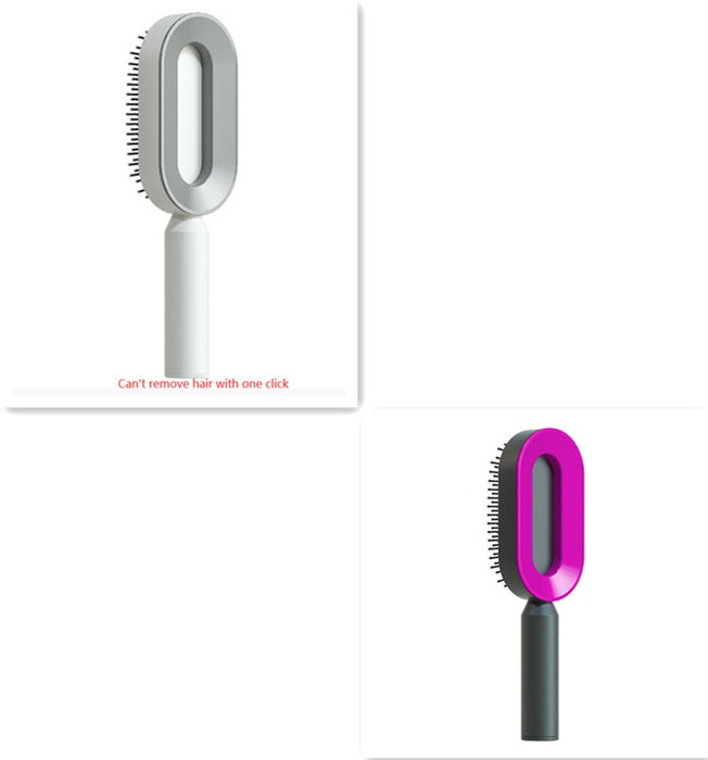 Self Cleaning Hair Brush For Women One-