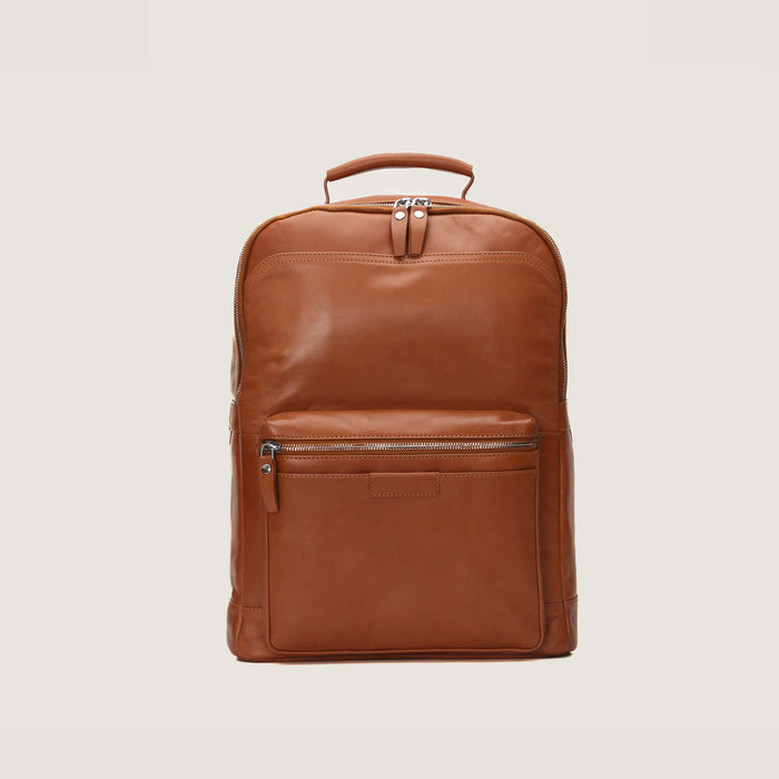 Classic Leather Backpack - Brown